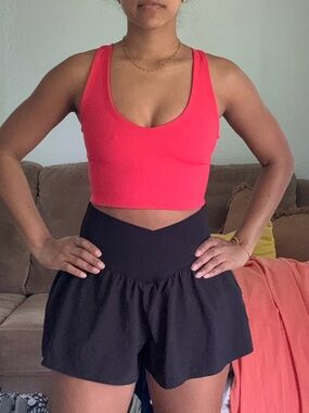 90 Degree By Reflex Hot Pink Sports Crop Top